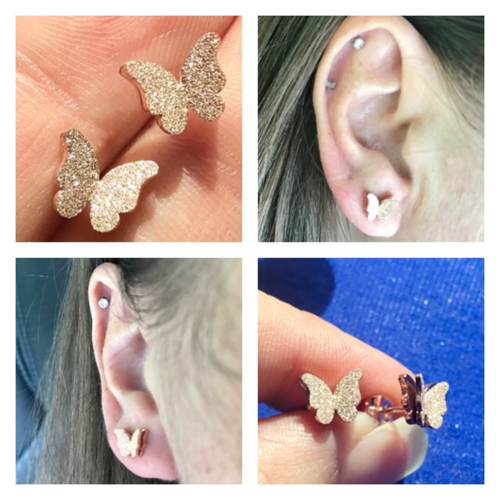 NEW!💙💎🦋ROSE💗💛GOLDEN!!!🦋BUTTERFLIES!!!🦋💎💙 - Picture 7 of 8